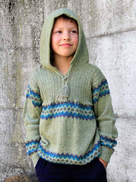 maglia bambino lana verde Morgan.