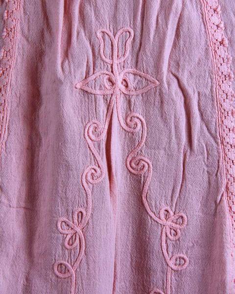 Détail cordon robes d'été en coton Coton Pima