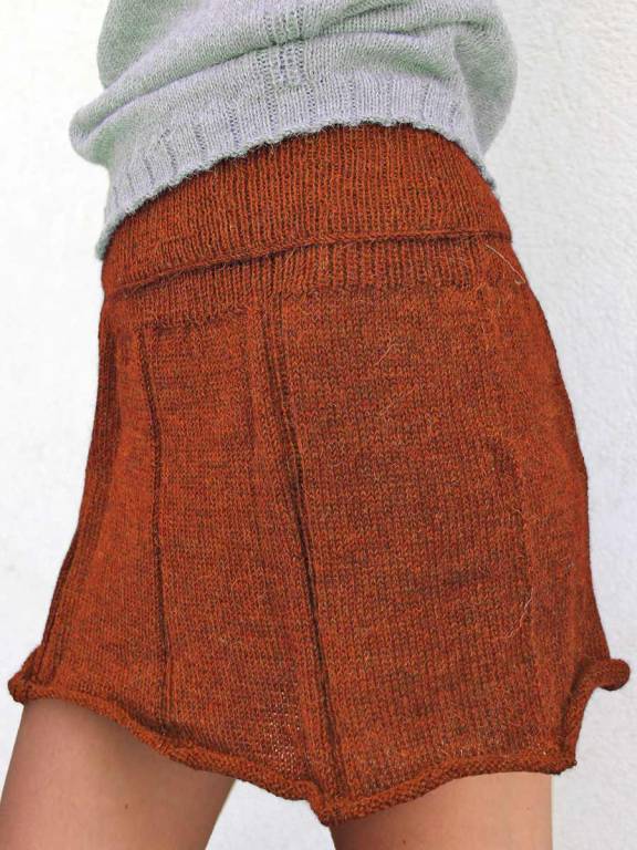 Jupe poncho en tricot d'alpaga New Samanta