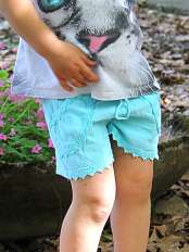 shorts girl organic cotton aurora