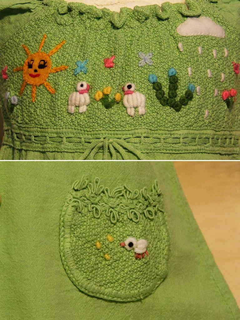 vestito bimba alba ricamo