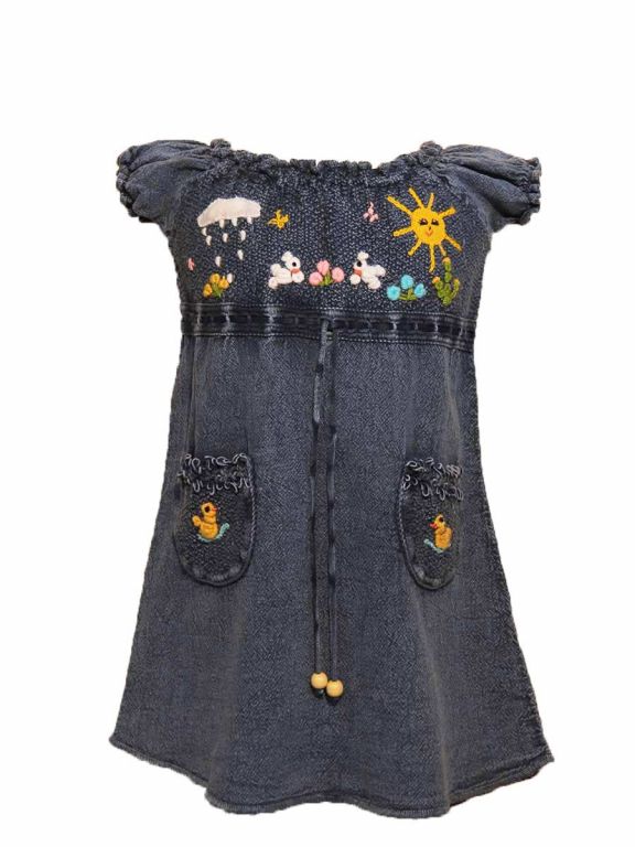 vestido de algodn orgnico para nia alba