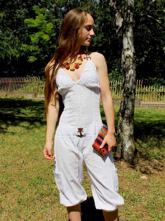 Combinaison blanche femme Carmen