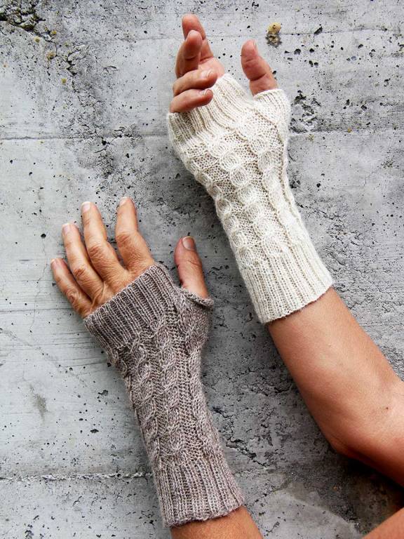 Gants sans doigts Alpaga Baby