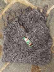 poncho di lana donna rustico