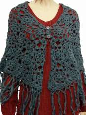 alpaca blue poncho shawl penelope