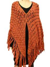 poncho de mujer a crochet naranja 21 penelope
