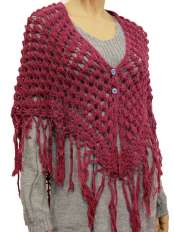 poncho uncinetto elegante alpaca rosso vino 2 penelope