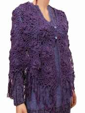 poncho uncinetto elegante glicine penelope cod b