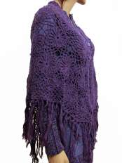 poncho uncinetto elegante glicine penelope cod c