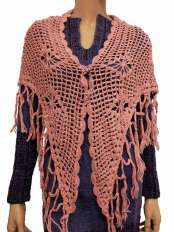 poncho uncinetto colore rosa penelope