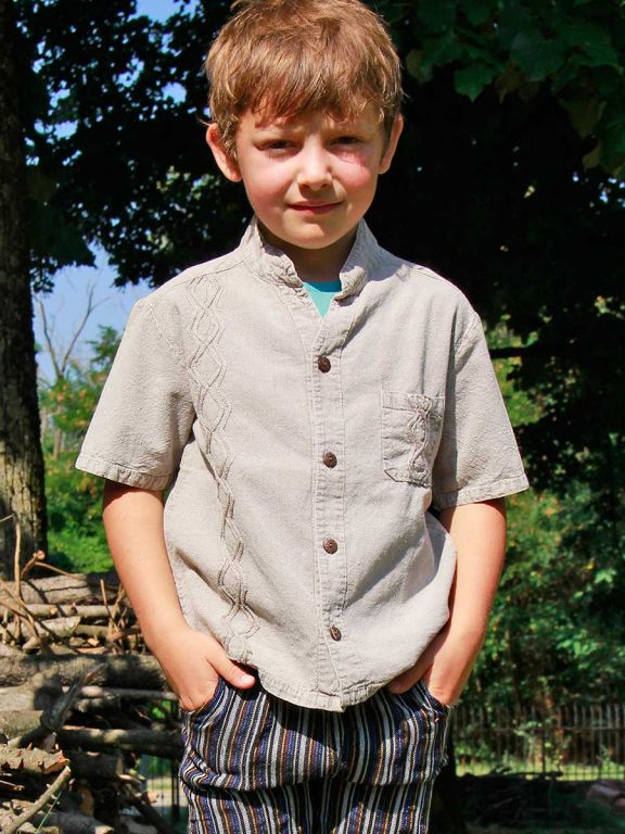 camicia bambino collo coreana diego