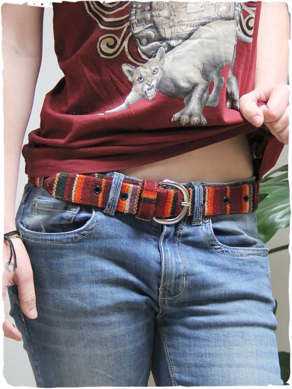 Ceinture Ethnique Vintage à Attacher 6 Cm - Neuve De Stock, Artisanale, Marron, Style Tribal Unique
