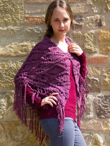Poncho alpaga au crochet Penelope