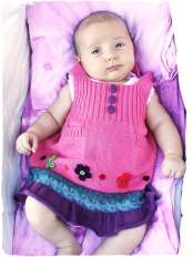 robe tricotée en coton pour bébé fille