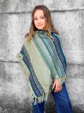 poncho peruviano alpaca per bambini Ghita.