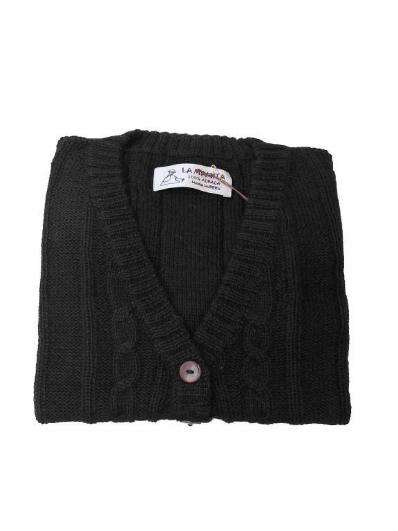Gilet Femme Noir En Laine Et Alpaga - Mat Fashion - Taille 44/48 - Neuf Avec étiquettes