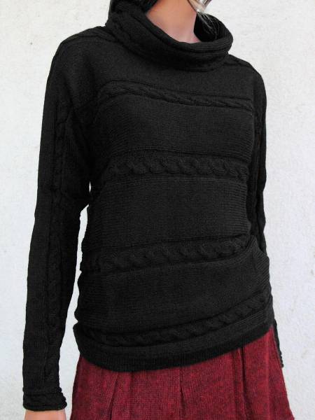 Pull col montant en alpaga Celia