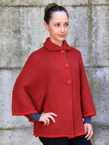 Poncho femme en laine de alpaga Marge