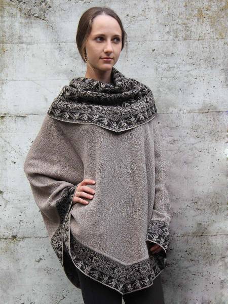 Poncho femme laine de alpaga baby Aiko