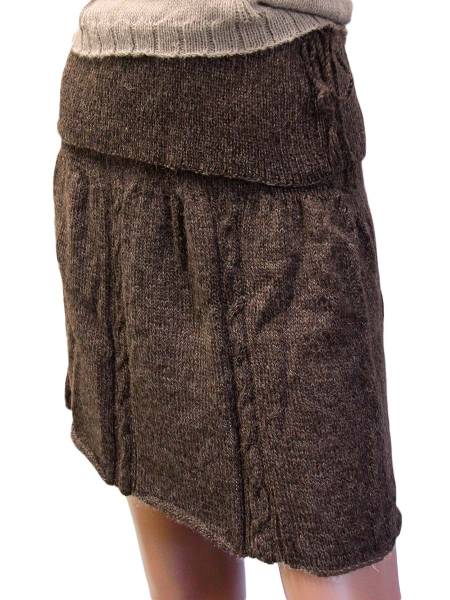 Jupe poncho en tricot d'alpaga New Samanta