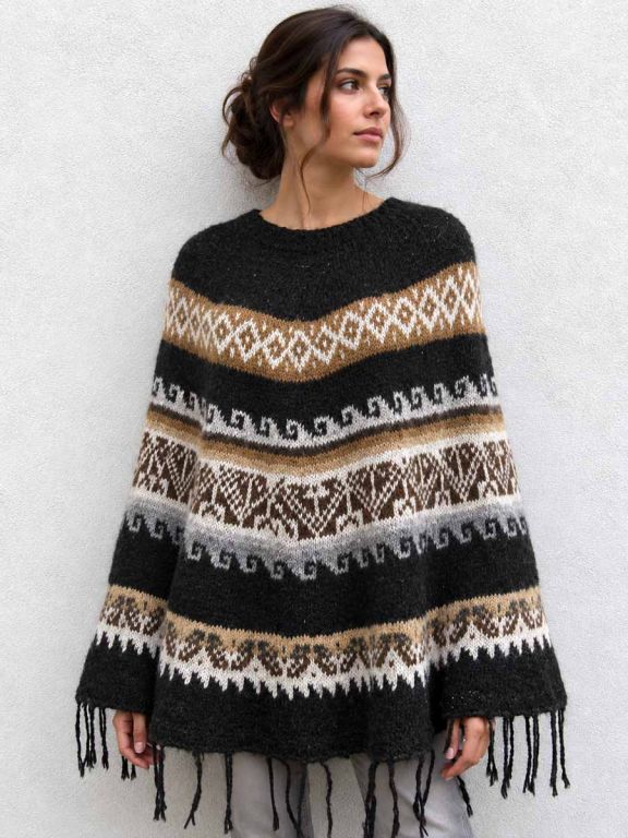 poncho laine alpaga