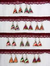 Pendientes de tela Maya.