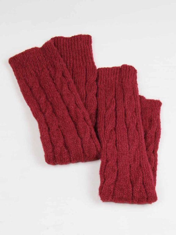 Jambières Tricotées Femme Style Preppy Côtelé - Rose, Chaudes Et Confortables
