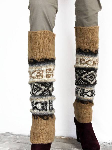 STEVEN Guêtres En Laine I I Jambières Pour Femmes Et Filles I Menottes De Jambe Laine Épaisse Idéal Pour L'hiver I Chauffe-chevilles En Taille Unique