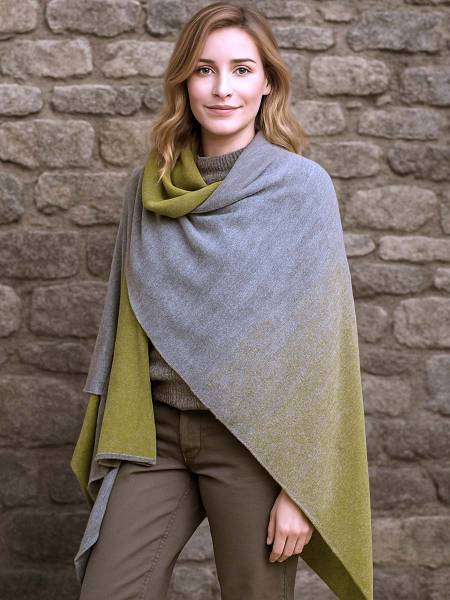 Poncho En Laine Noir Et Marron G!ozé - Taille Unique, Occasion En Très Bon état