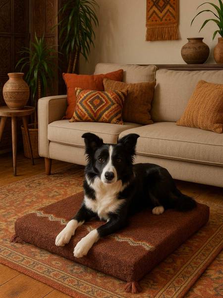 Lit pour chien de luxe en laine d'alpaga Pluto