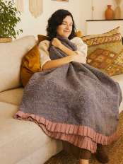 Plaid ethnique   en laine leslie.