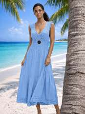 Robe longue boheme en coton Asiri