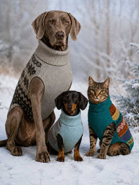 Pull en laine d'alpaga pour chien Lucky